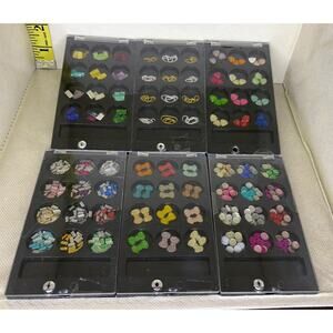 6 Manicure Bow Chain Circle Rectangle Triangle Diamonds Nail Art Decorations